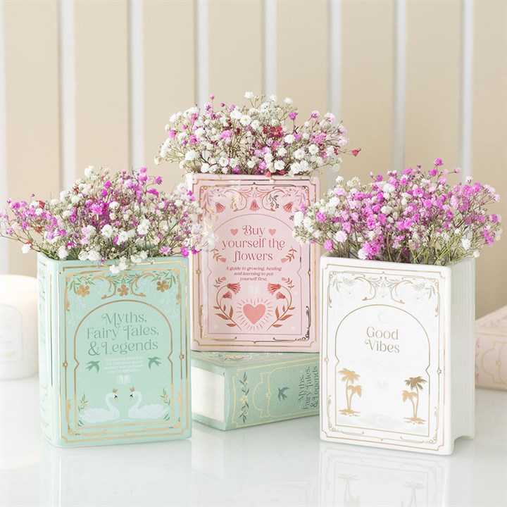 Pink Book Shaped Ceramic Flower Vase - Buy Yourself The Flowers