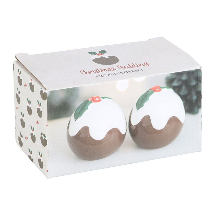 Christmas Pudding Salt and Pepper Shakers