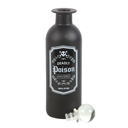 Black Decorative Deadly Poison Glass Potion Bottle