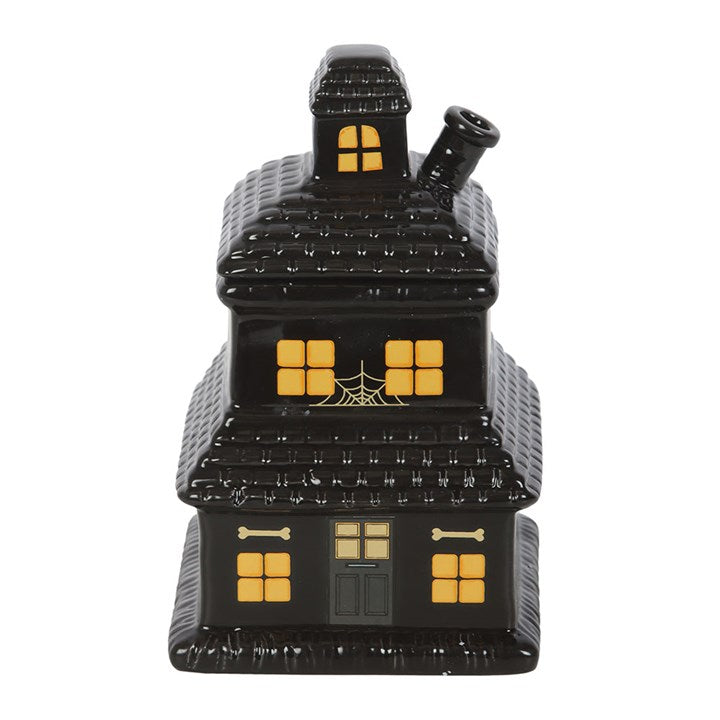 Black Haunted House Ceramic Wax Warmer