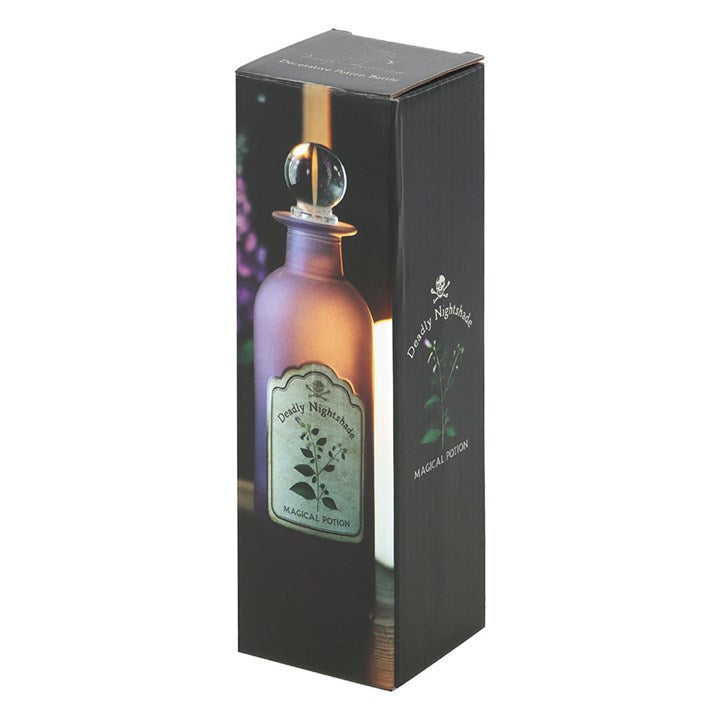 Purple Decorative Deadly Nightshade Glass Potion Bottle
