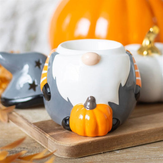 Autumn Grey and Orange Gonk Ceramic Wax Warmer