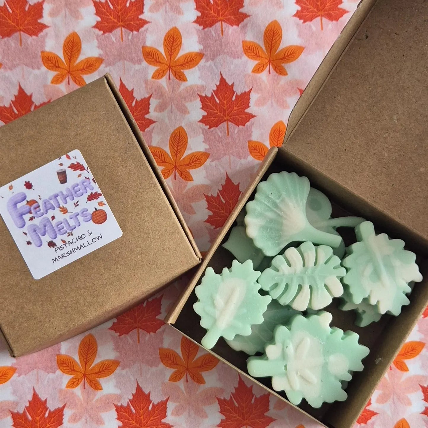 Green Pistachio & Marshmallow Wax Melt Leaves