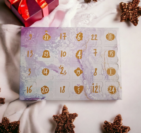 CLEARANCE 24 Day Luxury Wax Melt Advent Calendar Pink Marble Design