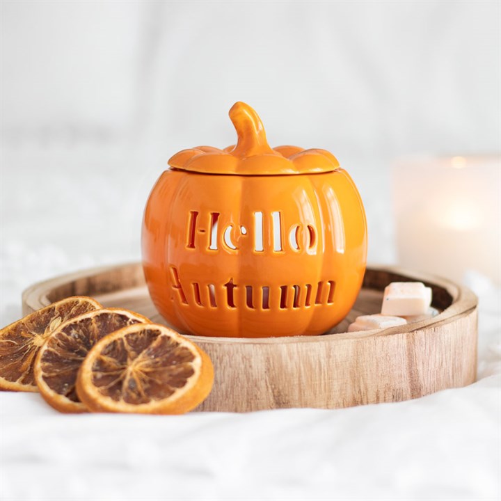 Hello Autumn Pumpkin Ceramic Wax Warmer