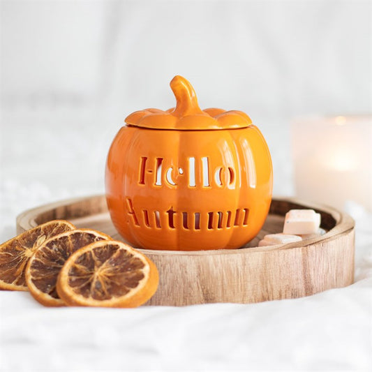 Hello Autumn Pumpkin Ceramic Wax Warmer
