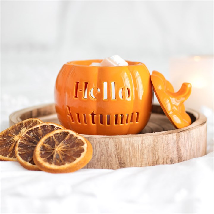 Hello Autumn Pumpkin Ceramic Wax Warmer