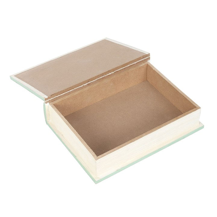 Green Book Shaped Wooden Storage Box