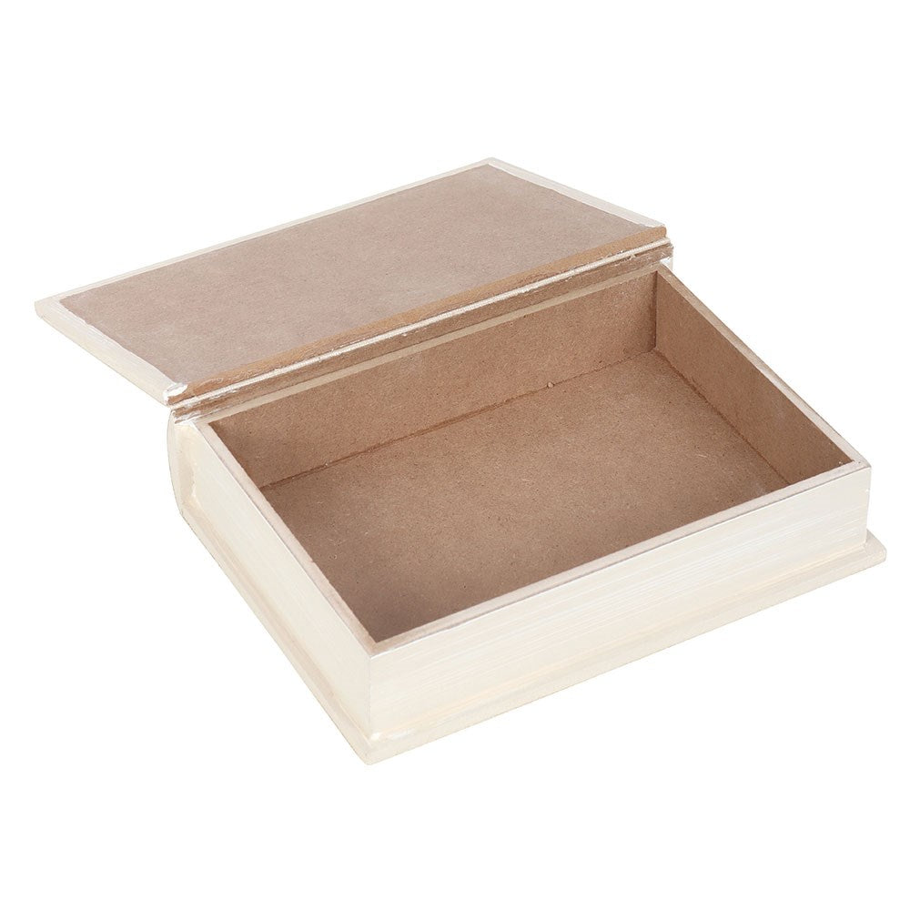 Pink Book Shaped Wooden Storage Box