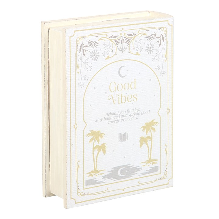 White Book Shaped Wooden Storage Box