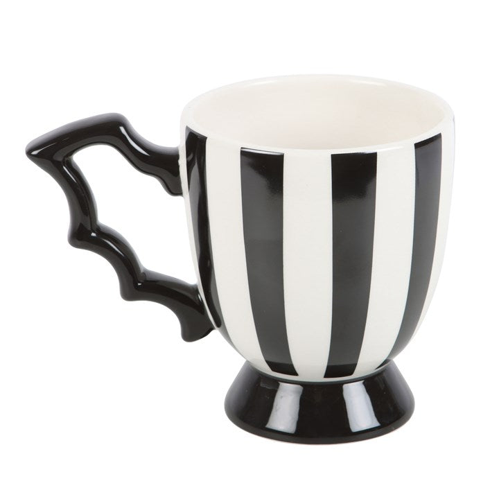 Black & White Striped Bat Wing Mug