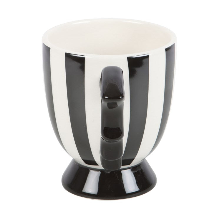 Black & White Striped Bat Wing Mug