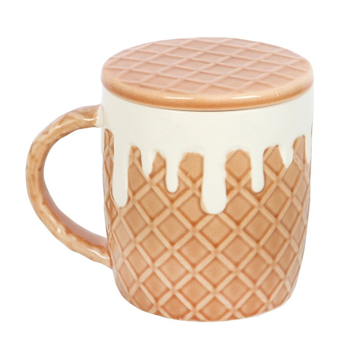 Waffle Ceramic Mug and Coaster Set