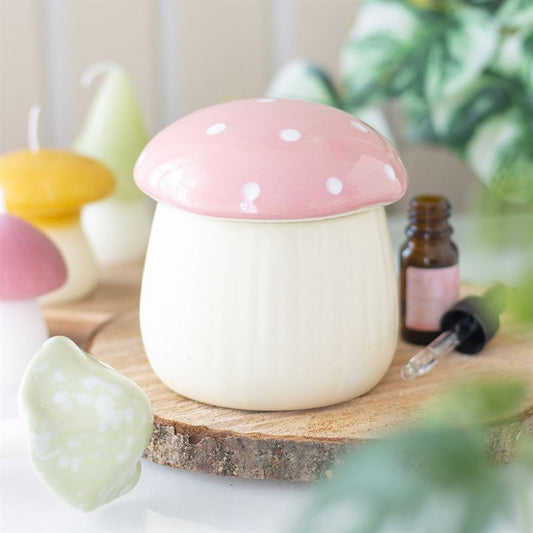 Pink Mushroom Ceramic Wax Warmer