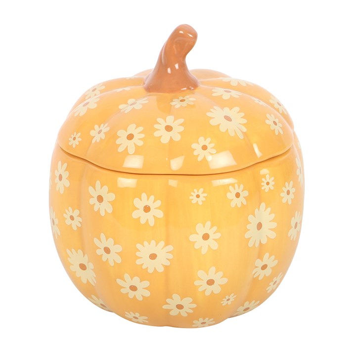 Groovy Floral Pumpkin Ceramic Wax Warmer