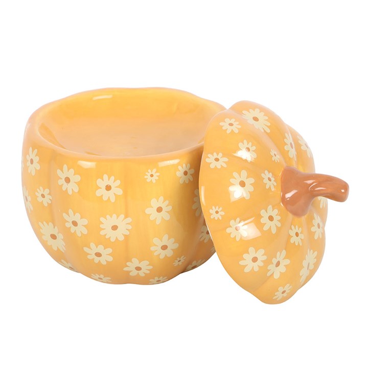 Groovy Floral Pumpkin Ceramic Wax Warmer