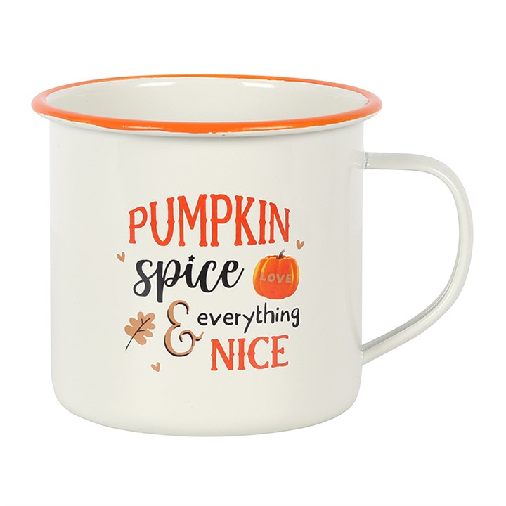 Pumpkin Spice & Everything Nice Enamel Mug