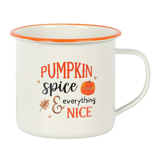 Pumpkin Spice & Everything Nice Enamel Mug