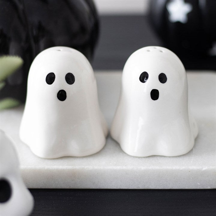 Ghost Ceramic Salt and Pepper Shakers