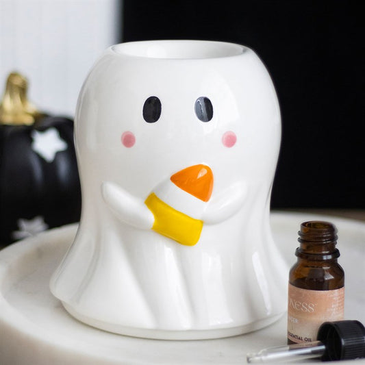 Candy Corn Ghost Ceramic Wax Melter