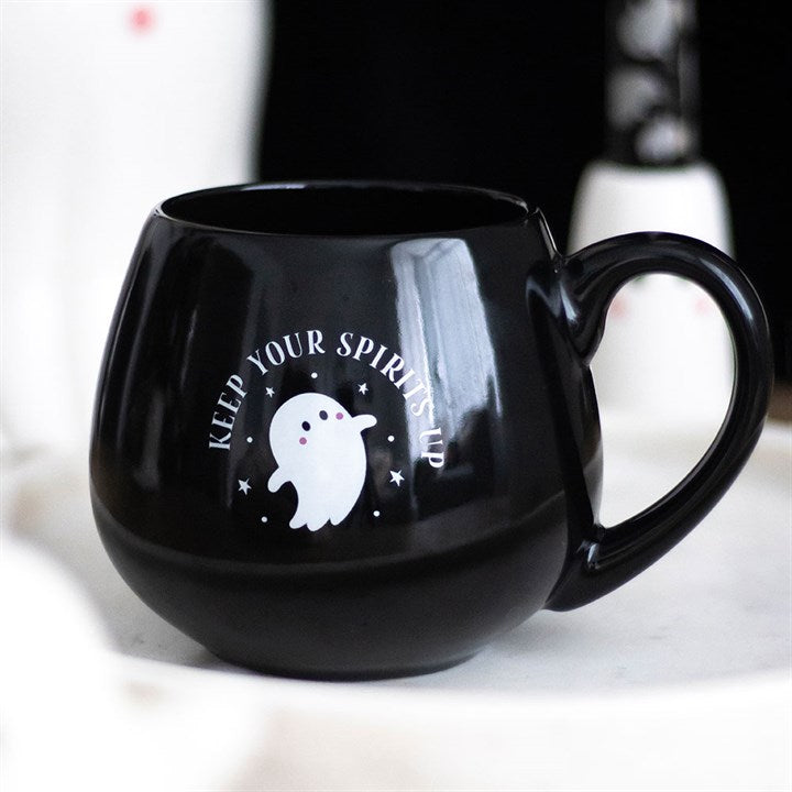 Keep Your Spirits Up Ghost Rounded Ceramic Mug