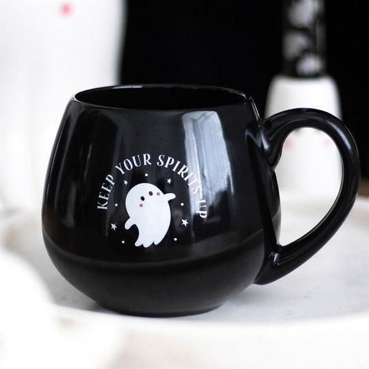 Keep Your Spirits Up Ghost Rounded Ceramic Mug