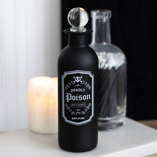 Black Decorative Deadly Poison Glass Potion Bottle