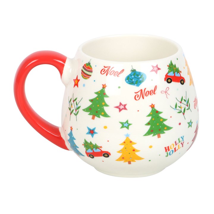 Nostalgic Christmas Print Ceramic Mug and Socks Set