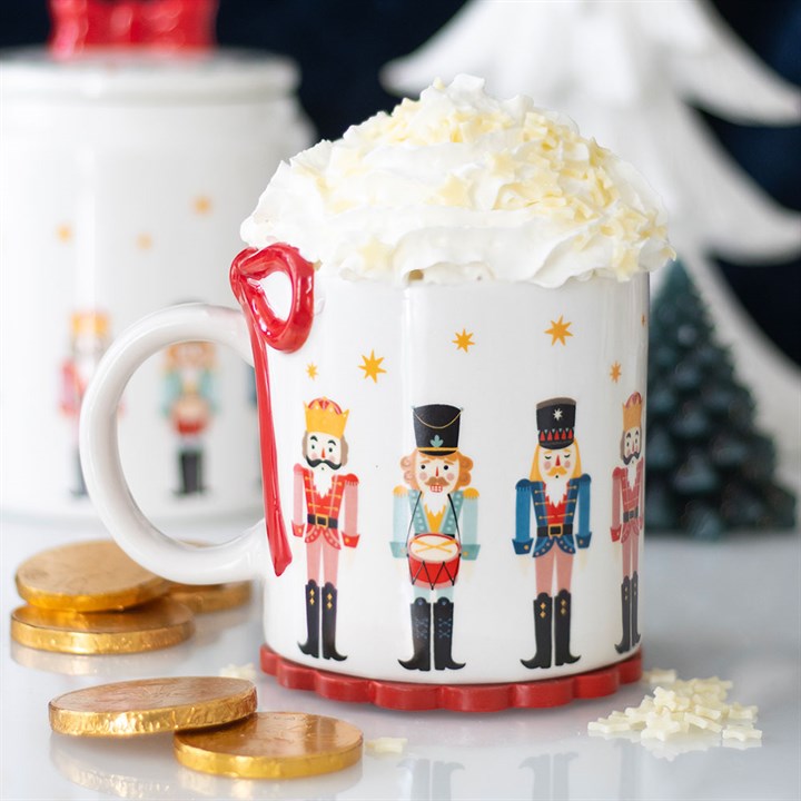 Christmas Nutcracker with Bow Ceramic Mug