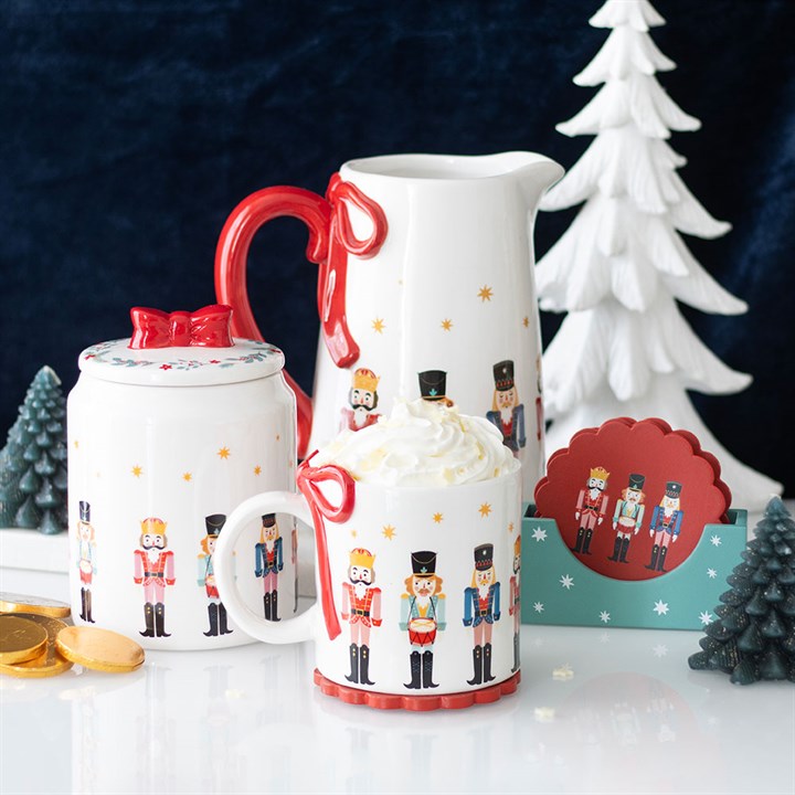 Christmas Nutcracker with Bow Ceramic Mug