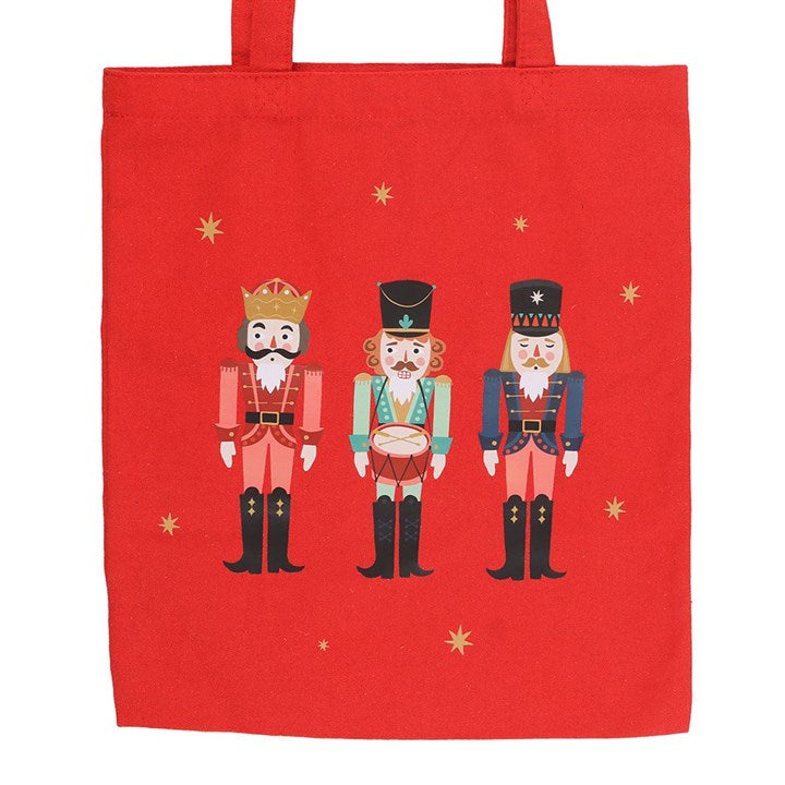 Red Nutcracker Print Tote Bag - Shopping Bag - Gift Bag