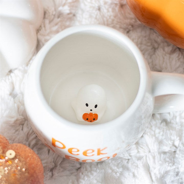 Peekaboo Ghost Ceramic Mug