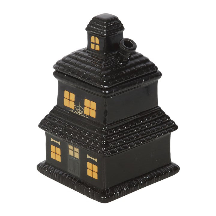 Black Haunted House Ceramic Wax Warmer