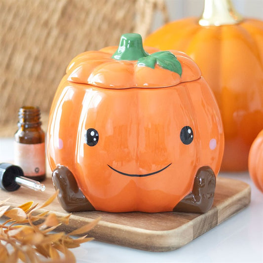 Cute Smiling Pumpkin Ceramic Wax Warmer