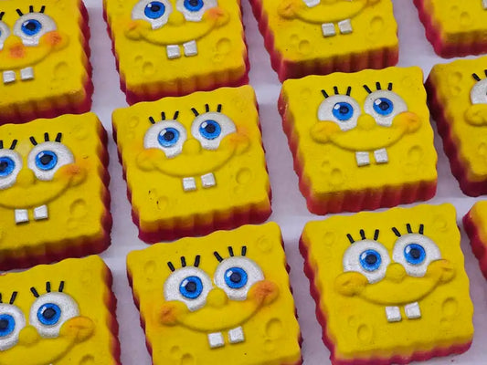 Squarepants Bath Bomb - Rhubarb & Custard