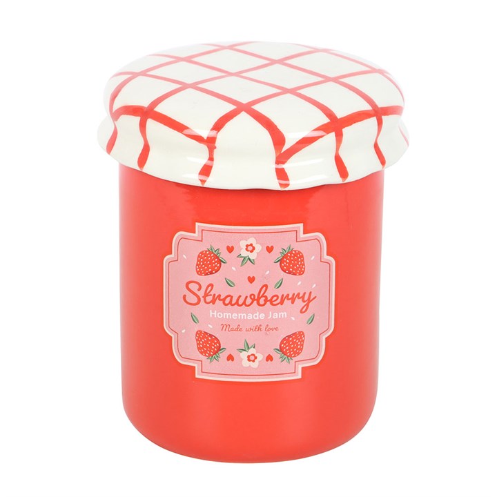 Strawberry Jam Jar Red Ceramic Wax Warmer