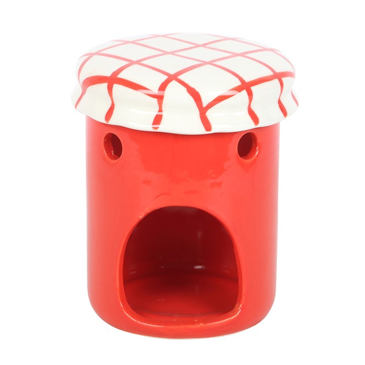 Strawberry Jam Jar Red Ceramic Wax Warmer