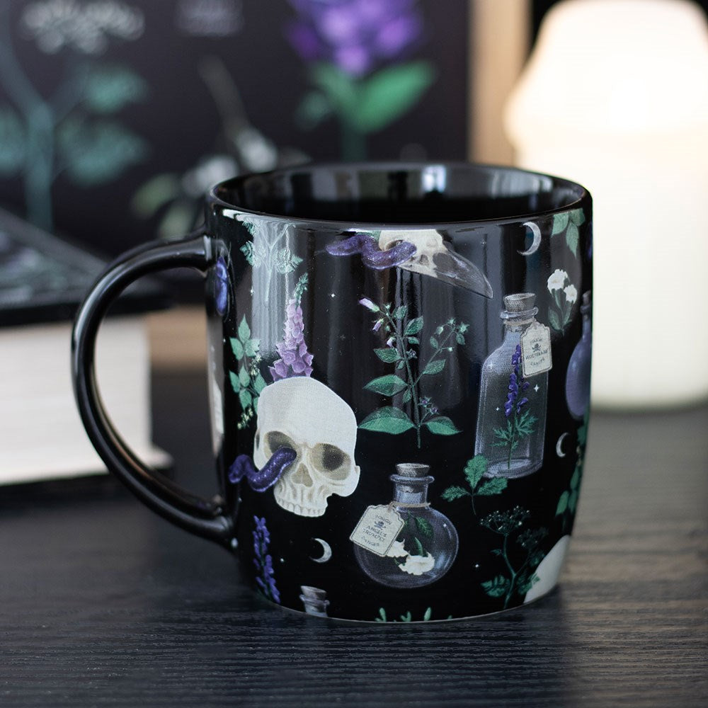 Skull Venom and Vines Ceramic Mug