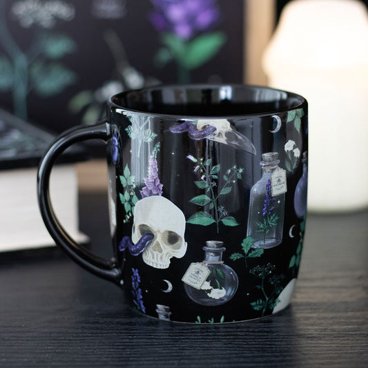 Skull Venom and Vines Ceramic Mug