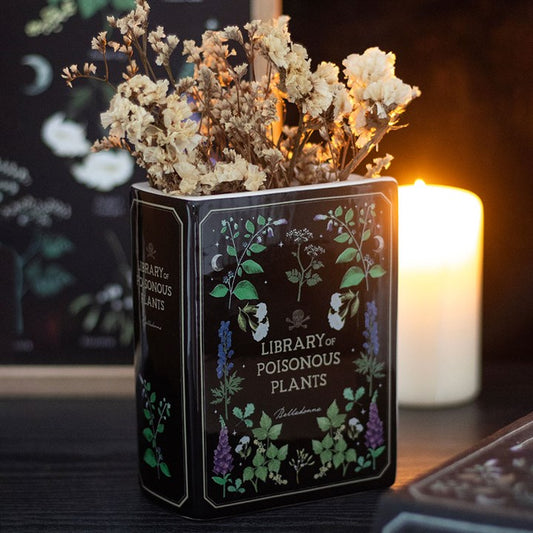 Black Poisonous Plants Ceramic Book Flower Vase