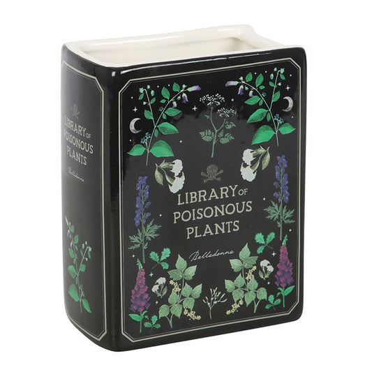 Black Poisonous Plants Ceramic Book Flower Vase