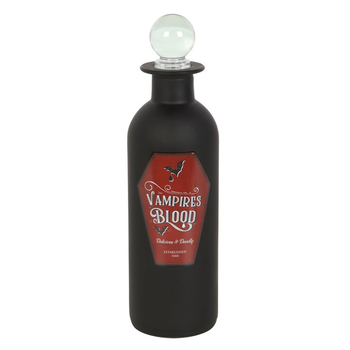 Black Decorative Vampires Blood Glass Potion Bottle