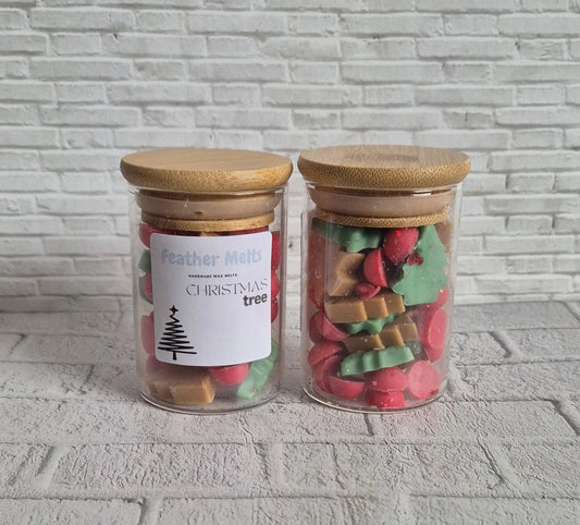Christmas Tree Wax Melt Mini Shape in Glass Jar